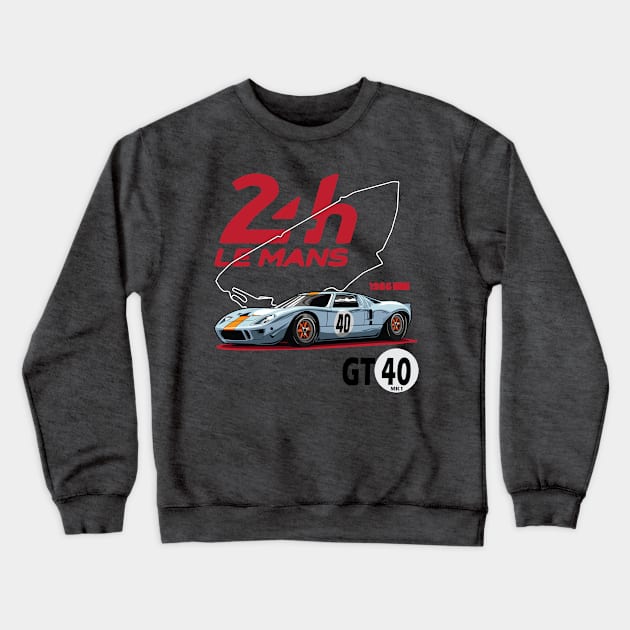 Le mans winner GT40 mk1 Crewneck Sweatshirt by ASAKDESIGNS